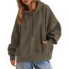 imagePRETTYGARDEN Womens 2025 Oversized Hoodies Sweatshirt Fleece Long Sleeve Going Out Tops Trendy Casual Fall Fashion OutfitsArmy Green