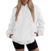 imagePRETTYGARDEN Womens Oversized Hoodies Fleece Hooded Sweatshirts Long Sleeve Pullover Tops 2025 Fall Outfits Winter ClothesWhite