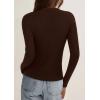 imagePRETTYGARDEN Womens 2025 Fall Cardigan Sweaters Lightweight Long Sleeve Button up Ribbed Knit Tops Winter Fashion ClothesBrown