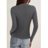 imagePRETTYGARDEN Womens 2025 Fall Cardigan Sweaters Lightweight Long Sleeve Button up Ribbed Knit Tops Winter Fashion ClothesGrey