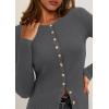imagePRETTYGARDEN Womens 2025 Fall Cardigan Sweaters Lightweight Long Sleeve Button up Ribbed Knit Tops Winter Fashion ClothesGrey