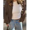 imagePRETTYGARDEN Womens 2025 Winter Cardigan Sweaters Trendy Chunky Knit Long Sleeve Button Up Casual Warm Fall Jackets CoatsBrown
