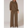 imagePRETTYGARDEN Womens Casual Two Piece Sets Fall 2025 Outfits Quarter Zip Sweatshirts Straight Leg Pants Sweatsuits Tracksuit