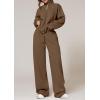 imagePRETTYGARDEN Womens Casual Two Piece Sets Fall 2025 Outfits Quarter Zip Sweatshirts Straight Leg Pants Sweatsuits Tracksuit