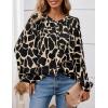 imagePRETTYGARDEN Womens Floral Button Down Blouse 2025 Fall Fashion Dressy Casual Long Sleeve Oversized Shirts Top Boho ClothesBlack