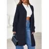 imagePRETTYGARDEN Womens Oversized Cardigan Sweaters 2025 Fall Long Sleeve Open Front Chunky Long Cardigans Knit Winter CoatsNavy