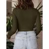 imagePRETTYGARDEN Womens Turtleneck Long Sleeve Shirts 2025 Fall Basic Tees Ribbed Fitted Tops Thermal Layering Knit Top ClothesArmy Green