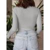 imagePRETTYGARDEN Womens Turtleneck Long Sleeve Shirts 2025 Fall Basic Tees Ribbed Fitted Tops Thermal Layering Knit Top ClothesGrey