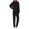 imagePRETTYGARDEN Womens Two Piece Outfits Sweatsuits Lounge Sets Hoodies Sweatshirt Joggers Sweatpants 2025 Fall Fashion ClothesBlack