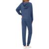 imagePRETTYGARDEN Womens Two Piece Outfits Sweatsuits Lounge Sets Hoodies Sweatshirt Joggers Sweatpants 2025 Fall Fashion ClothesBlue