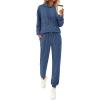 imagePRETTYGARDEN Womens Two Piece Outfits Sweatsuits Lounge Sets Hoodies Sweatshirt Joggers Sweatpants 2025 Fall Fashion ClothesBlue
