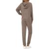 imagePRETTYGARDEN Womens Two Piece Outfits Sweatsuits Lounge Sets Hoodies Sweatshirt Joggers Sweatpants 2025 Fall Fashion ClothesBrown