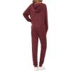 imagePRETTYGARDEN Womens Two Piece Outfits Sweatsuits Lounge Sets Hoodies Sweatshirt Joggers Sweatpants 2025 Fall Fashion ClothesBurgundy