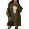 imagePRETTYGARDEN Womens Long Cardigan Sweaters 2025 Fall Trendy Oversized Knit Open Front Jacket Coats Winter Clothes OuterwearArmy Green