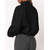 imagePRETTYGARDEN Womens 2025 Winter Fleece Jacket Trendy Long Sleeve Zip Up Cropped Warm Sherpa Coat Fall Fashion Workout ClothesBlack