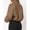 imagePRETTYGARDEN Womens 2025 Winter Fleece Jacket Trendy Long Sleeve Zip Up Cropped Warm Sherpa Coat Fall Fashion Workout ClothesKhaki