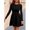 imagePRETTYGARDEN Cocktail Dresses for Women Elegant Classy 2025 Fall A Line Long Sleeve Homecoming Graduation Party Mini DressBlack