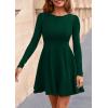 imagePRETTYGARDEN Cocktail Dresses for Women Elegant Classy 2025 Fall A Line Long Sleeve Homecoming Graduation Party Mini DressDark Green