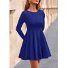 imagePRETTYGARDEN Cocktail Dresses for Women Elegant Classy 2025 Fall A Line Long Sleeve Homecoming Graduation Party Mini DressRoyal Blue