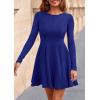 imagePRETTYGARDEN Cocktail Dresses for Women Elegant Classy 2025 Fall A Line Long Sleeve Homecoming Graduation Party Mini DressRoyal Blue