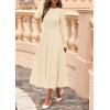 imagePRETTYGARDEN Fall Dresses for Women 2025 Long Sleeve Work Casual A Line Pleated Cocktail Church Midi Winter Sweater DressApricot