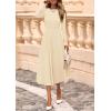 imagePRETTYGARDEN Fall Dresses for Women 2025 Long Sleeve Work Casual A Line Pleated Cocktail Church Midi Winter Sweater DressApricot