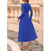 imagePRETTYGARDEN Fall Dresses for Women 2025 Long Sleeve Work Casual A Line Pleated Cocktail Church Midi Winter Sweater DressBlue