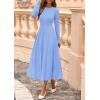 imagePRETTYGARDEN Fall Dresses for Women 2025 Long Sleeve Work Casual A Line Pleated Cocktail Church Midi Winter Sweater DressLight Blue