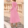 imagePRETTYGARDEN Fall Dresses for Women 2025 Long Sleeve Work Casual A Line Pleated Cocktail Church Midi Winter Sweater DressPink