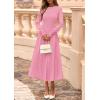 imagePRETTYGARDEN Fall Dresses for Women 2025 Long Sleeve Work Casual A Line Pleated Cocktail Church Midi Winter Sweater DressPink