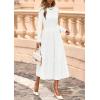 imagePRETTYGARDEN Fall Dresses for Women 2025 Long Sleeve Work Casual A Line Pleated Cocktail Church Midi Winter Sweater DressWhite