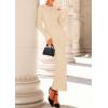 imagePRETTYGARDEN Sweater Dresses for Women 2025 Fall Bell Long Sleeve Crew Neck Bodycon Maxi Dress Winter Ribbed Knit OutfitsBeige