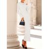 imagePRETTYGARDEN Sweater Dresses for Women 2025 Fall Bell Long Sleeve Crew Neck Bodycon Maxi Dress Winter Ribbed Knit OutfitsWhite