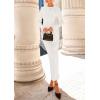 imagePRETTYGARDEN Sweater Dresses for Women 2025 Fall Bell Long Sleeve Crew Neck Bodycon Maxi Dress Winter Ribbed Knit OutfitsWhite
