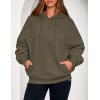 imagePRETTYGARDEN Womens 2025 Fall Fashion Oversized Hoodies Sweatshirt Fleece Long Sleeve Going Out Tops Trendy Winter ClothingArmy Green