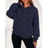 imagePRETTYGARDEN Womens 2025 Fall Fashion Oversized Hoodies Sweatshirt Fleece Long Sleeve Going Out Tops Trendy Winter ClothingNavy Blue
