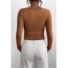imagePRETTYGARDEN Womens 2025 Summer Fall Long Sleeve Henley T Shirts Button Ribbed Knit Slim Fit Casual Basic Tops BlouseKhaki