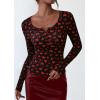 imagePRETTYGARDEN Womens 2025 Summer Fall Long Sleeve Henley T Shirts Button Ribbed Knit Slim Fit Casual Basic Tops BlouseSmall Heart
