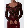 imagePRETTYGARDEN Womens 2025 Summer Fall Long Sleeve Henley T Shirts Button Ribbed Knit Slim Fit Casual Basic Tops BlouseSmall Heart