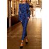 imagePRETTYGARDEN Womens Floral Bodycon Maxi Dress 2025 Fall Elegant Mesh Long Sleeve Formal Wedding Guest Cocktail DressesRoyal Blue
