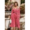imagePRETTYGARDEN Womens Floral Boho Dress Fall Long Sleeve Wrap V Neck Ruffle Flowy Maxi Spring Wedding Guest Vacation DressesBred