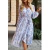 imagePRETTYGARDEN Womens Floral Boho Dress Fall Long Sleeve Wrap V Neck Ruffle Flowy Maxi Spring Wedding Guest Vacation DressesFloral Light Blue