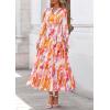 imagePRETTYGARDEN Womens Floral Maxi Dress 2025 Fall Long Sleeve V Neck Casual A Line Long Flowy Boho Party DressesFloral Brown Purple