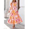 imagePRETTYGARDEN Womens Floral Maxi Dress 2025 Fall Long Sleeve V Neck Casual A Line Long Flowy Boho Party DressesFloral Brown Purple