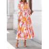 imagePRETTYGARDEN Womens Floral Maxi Dress 2025 Fall Long Sleeve V Neck Casual A Line Long Flowy Boho Party DressesFloral Brown Purple