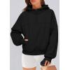 imagePRETTYGARDEN Womens Hoodies Cropped Fleece Sweatshirts 2025 Fall Fashion Quarter Zip Pullover Long Sleeve Tops Winter ClothesBlack