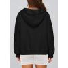 imagePRETTYGARDEN Womens Hoodies Cropped Fleece Sweatshirts 2025 Fall Fashion Quarter Zip Pullover Long Sleeve Tops Winter ClothesBlack