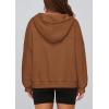 imagePRETTYGARDEN Womens Hoodies Cropped Fleece Sweatshirts 2025 Fall Fashion Quarter Zip Pullover Long Sleeve Tops Winter ClothesBrown