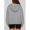 imagePRETTYGARDEN Womens Hoodies Cropped Fleece Sweatshirts 2025 Fall Fashion Quarter Zip Pullover Long Sleeve Tops Winter ClothesGrey