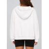 imagePRETTYGARDEN Womens Hoodies Cropped Fleece Sweatshirts 2025 Fall Fashion Quarter Zip Pullover Long Sleeve Tops Winter ClothesWhite